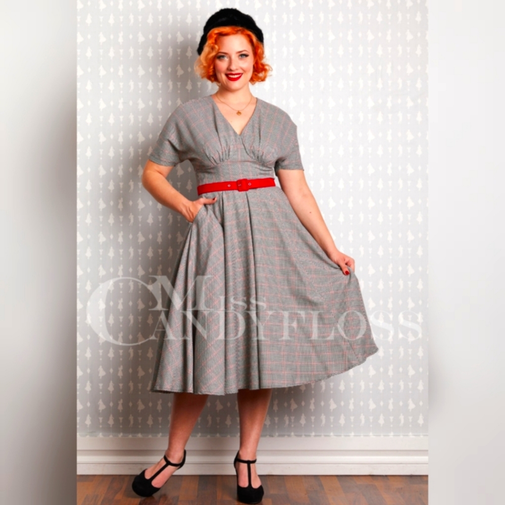 Miss Candyfloss Tartan Swing Dress size L